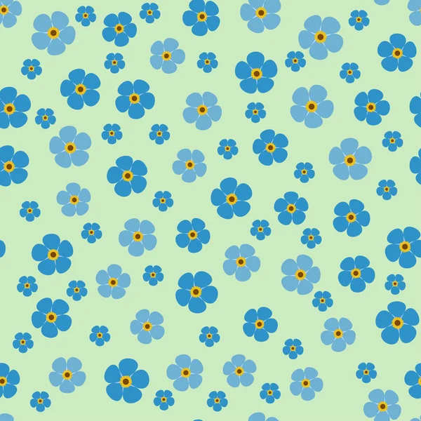 Blütennahtloses Muster mit Vergissmeinnicht. feine Textur mit Blüten — Stockvektor