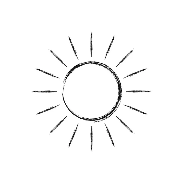 Icône soleil vecteur grunge — Image vectorielle