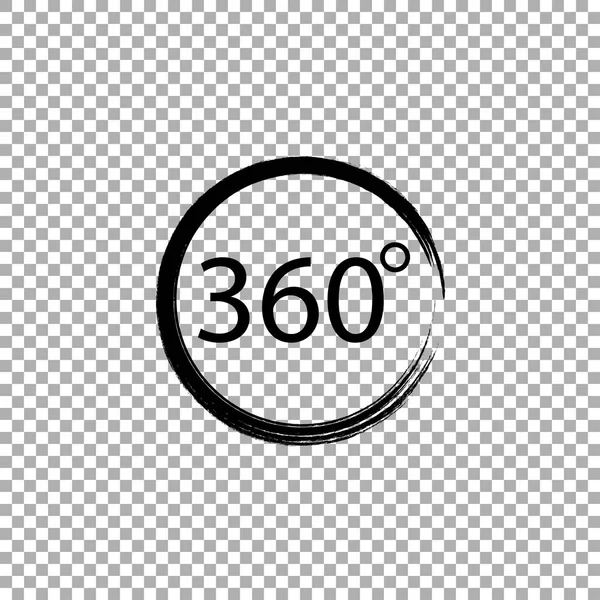 Winkel 360 Grad Zeichen Symbol — Stockvektor