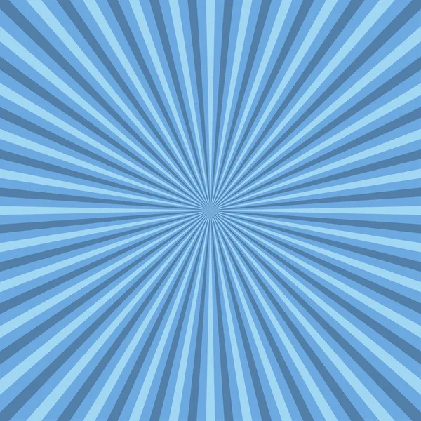 Sonnenstrahlen. Blaue Sonnenstrahlen Hintergrund — Stockvektor