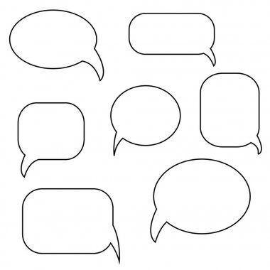 Boş boş konuşma balonları, illüstrasyon vektör