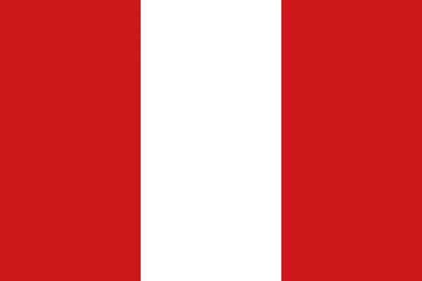 Perufahne, perus nationalflagge, vektorillustration — Stockvektor