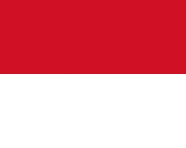 Bendera Monaco. Bendera nasional Monako, ilustrasi vektor - Stok Vektor