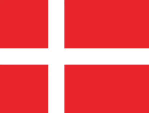 Flag of Denmark. National Denmark flag, vector illustration — Stock Vector