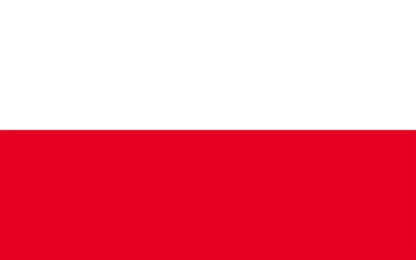 Drapeau de Pologne. Drapeau national de Pologne, illustration vectorielle — Image vectorielle