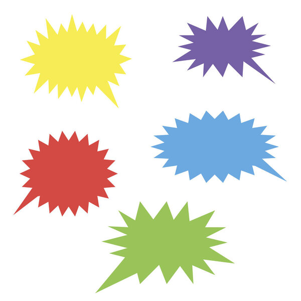 Коллекция красочных речевых пузырей, векторная иллюстрация
