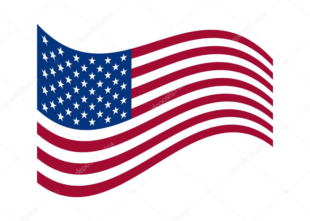 USA flag icon vector