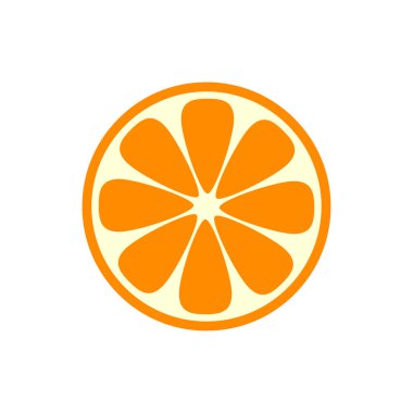 Portakal dilim vektör simgesi