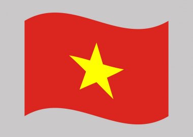 Vietnam bayrağı, vektör çizim