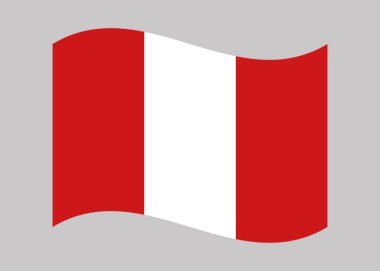 Peru, vektör çizim ulusal bayrak