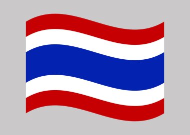 Tayland, vektör çizim ulusal bayrak