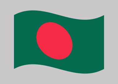 Bangladeş bayrağı. Bangladeş, ulusal bayrak vektör