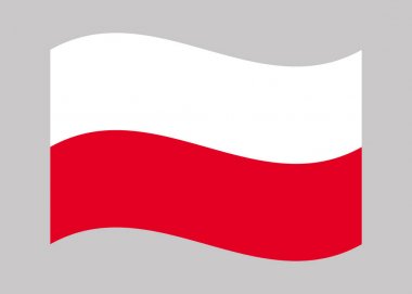 Polonya bayrağı. Ulusal Polonya bayrak, vektör çizim