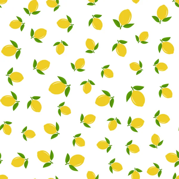 Beyaz zemin üzerine limon ile Seamless Modeli