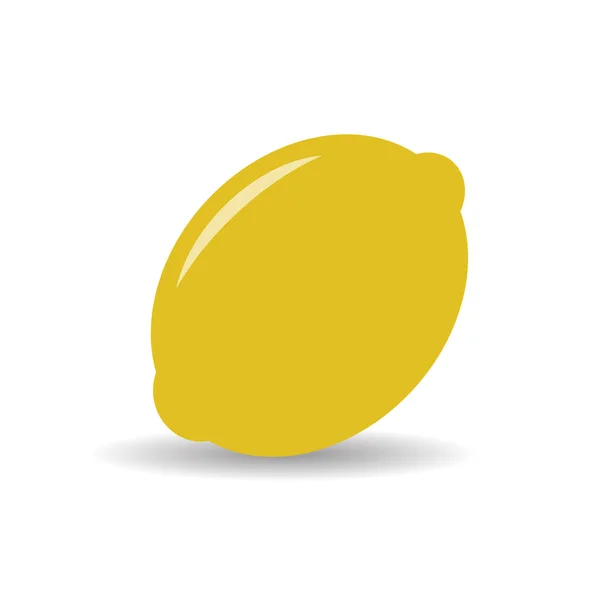 Illustrazione Icona Vettoriale Limone Isolata Sfondo Bianco — Vettoriale Stock
