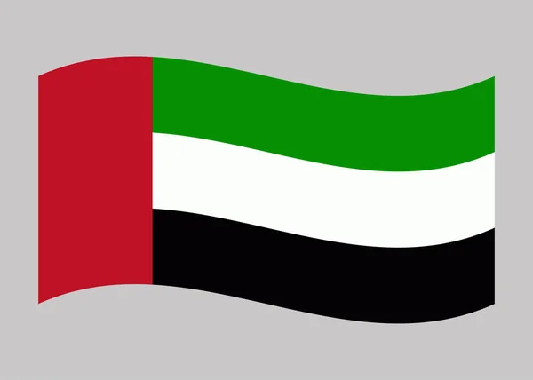 ユナイテッド アラブ首長国連邦旗 ベクトル図 — ストックベクタ