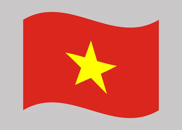 Bandera Nacional Vietnam Ilustración Vectorial — Vector de stock