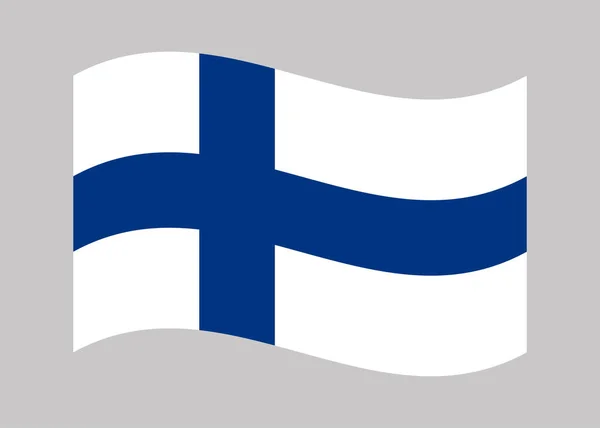 Bandera Nacional Finlandia Ilustración Vectorial — Vector de stock