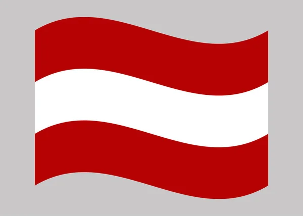 Österreich Fahne Nationalflagge Von Österreich Vektor — Stockvektor