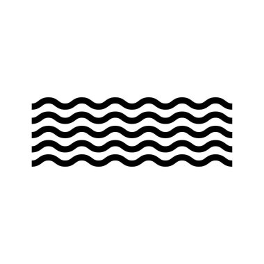 Dalga simgesi vektör illüstrasyonu