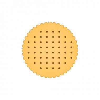 Düz bisküvi simgesi. Basit renk piktogram bisküvi