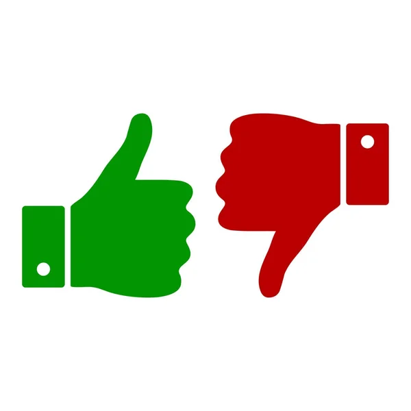 Thumb Icon Dislike Icon — Stock Vector