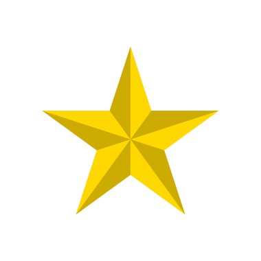 Beyaz arkaplanda izole edilmiş altın yıldız logo vektörü