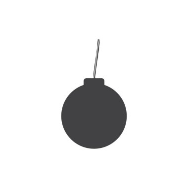 Bomba simgesi vektörü beyaz arkaplanda izole edildi