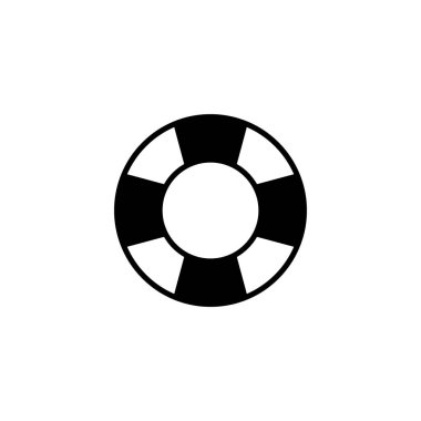 Cankurtaran simgesi. Beyaz arkaplanda izole edilmiş Lifebuoy simgesi vektörü