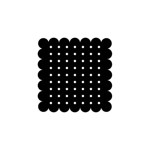 Keks-Symbol-Vektor isoliert auf weißem Hintergrund. Cracker-Ikone — Stockvektor