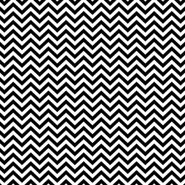 Siyah ve beyaz zigzag arkaplan. Sembol desen vektörü