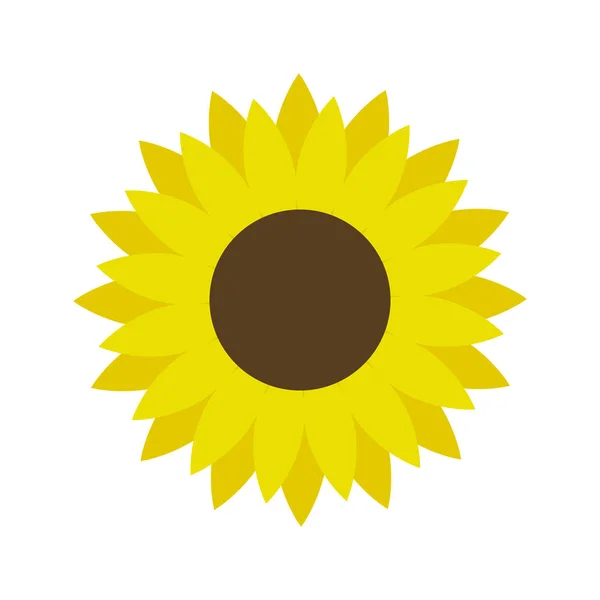 Wektor ikony słonecznika izolowany na białym tle — Wektor stockowy