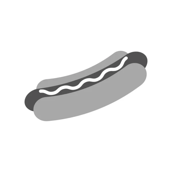 Ilustración del icono del vector Hotdog aislado en blanco — Vector de stock