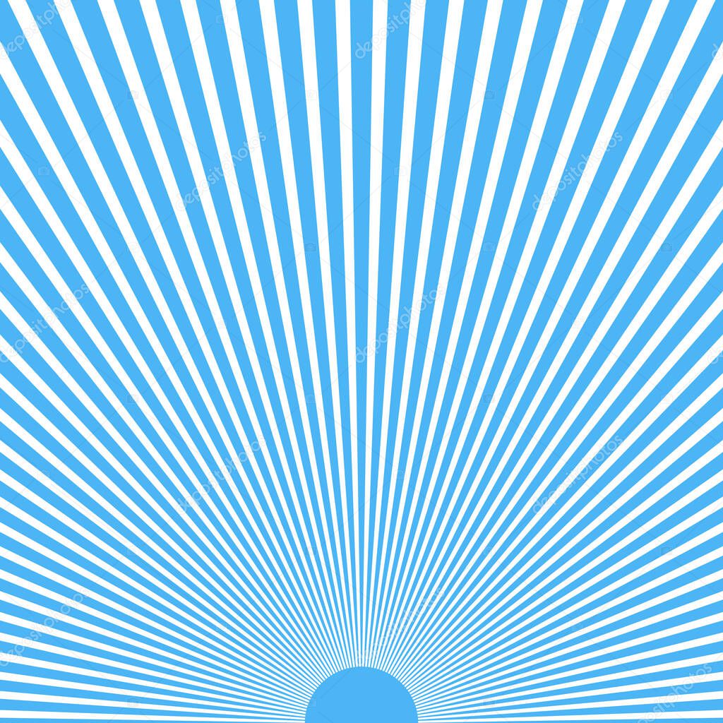 Sun rays vector. Abstract blue sun rays background