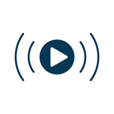 Beyaz arkaplanda izole edilmiş görüntü akış simgesi vektörü