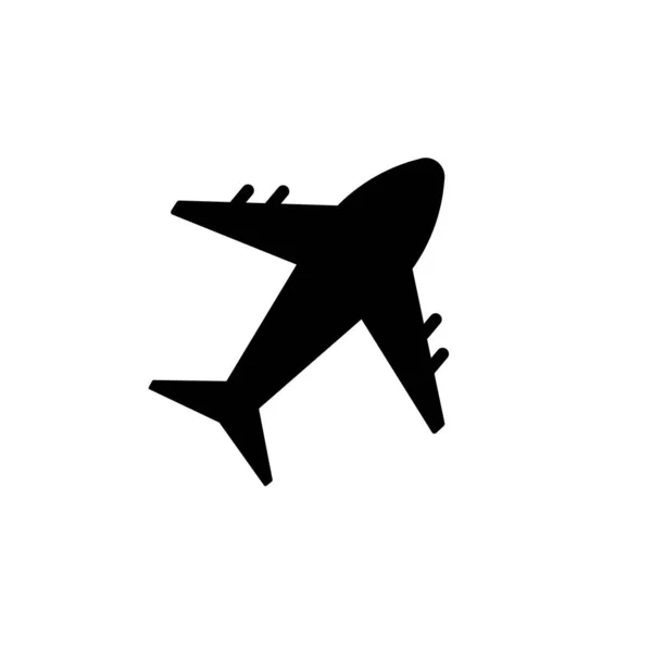 在白色背景上孤立的飞机图标向量 — 图库矢量图片