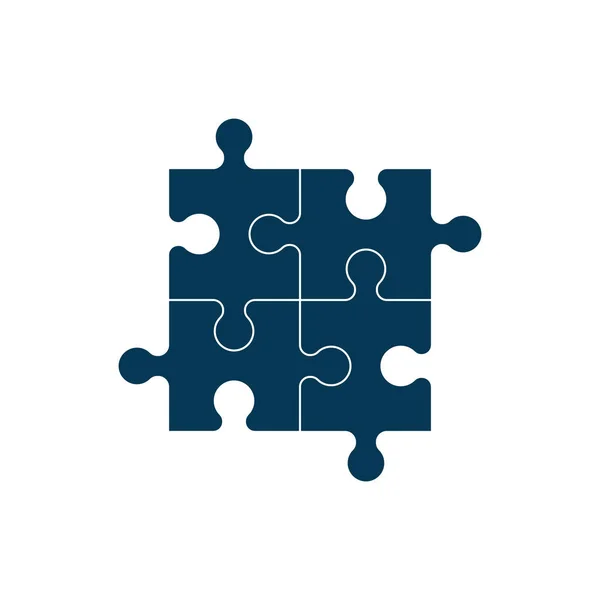 Puzzle Logo Vector Icono Aislado Sobre Fondo Blanco — Vector de stock