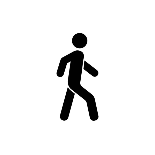 Caminar Vector Icono Aislado Sobre Fondo Blanco — Vector de stock