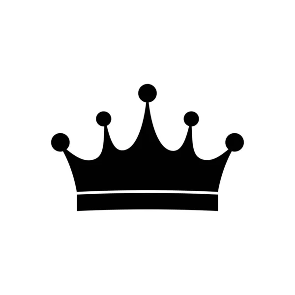 Krone Symbol Isoliert Auf Weißem Hintergrund Vektorillustration — Stockvektor