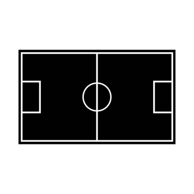 Beyaz arkaplanda izole edilmiş futbol alanı simgesi vektörü