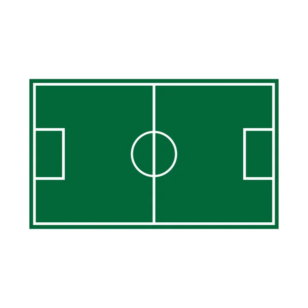Fotbollsplan Ikon Isolerad Vit Bakgrund Vektorillustration — Stock vektor