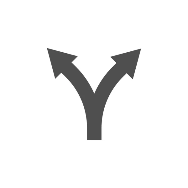 Icono Flecha Bidireccional Aislado Sobre Fondo Blanco Ilustración Vectorial — Vector de stock