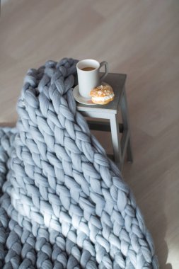 Yumuşak tüylü ekose ve gıda iç