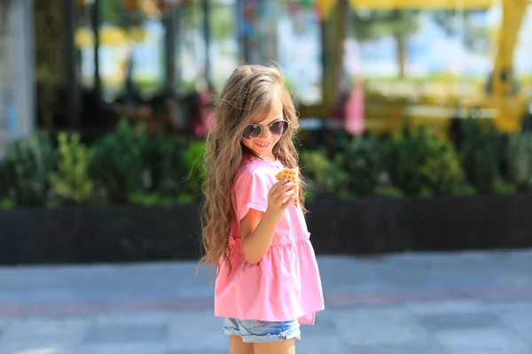 Outdoor Portrait Cute Little Girl — Stock Photo, Image