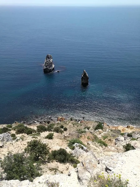 Колекція природних морських пейзажів, гірських долин та лагун без людей — стокове фото