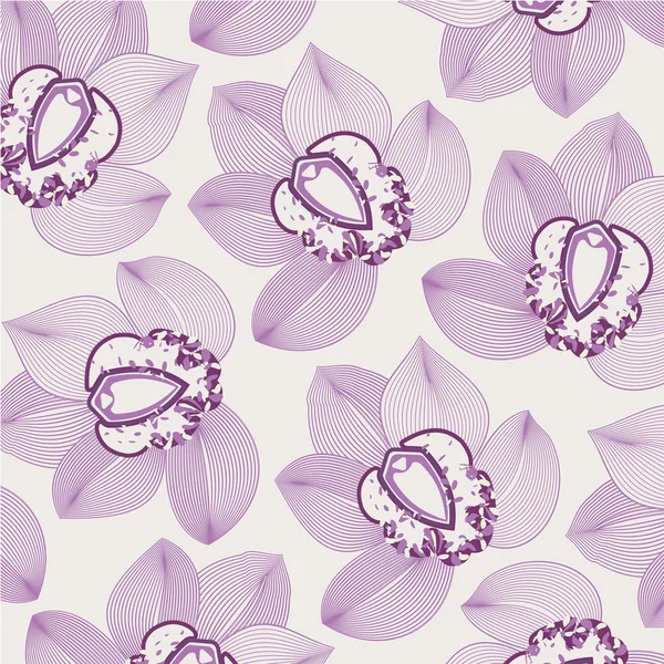 Orchidee paars patroon — Stockvector