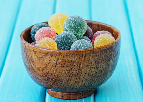 Sugar coated Fruit Jelly in a bowl