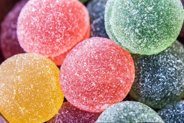 Colorful candy and jelly sweet close up. — Stock Photo, Image