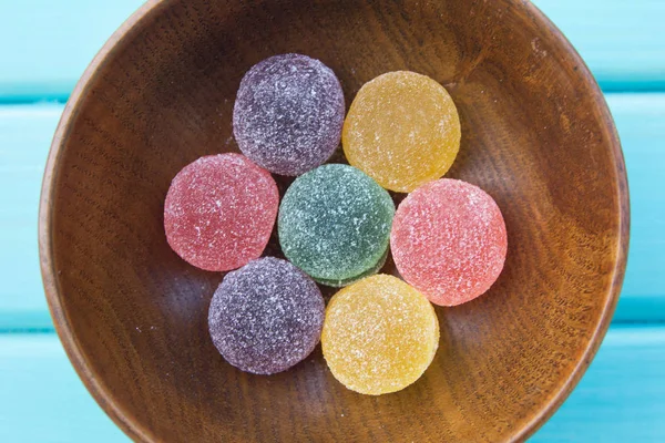 Şeker meyve bir kase jöle kaplı