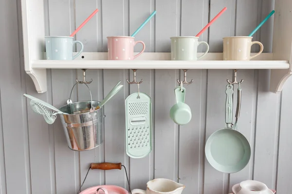 Mooi huis, interieur, weergave van de keuken. — Stockfoto